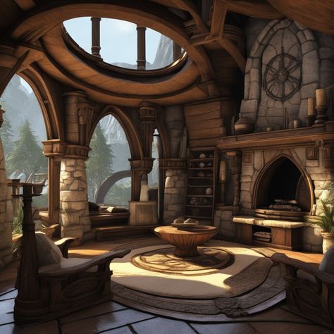 ArtStation - Fantasy Interiors (Open Source)(AI) Fantasy Building Interior, Elven House Interior, Fantasy Home Interior, Fantasy Interior Design, Fantasy House Interior, Fantasy Interior, Fantasy Homes, Fantasy House, Open Source