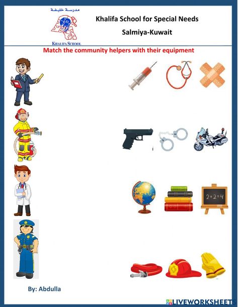 Worksheet On Community Helpers, Community Helper Worksheet, Community Helpers Worksheets Preschool, Community Helper Activities, Community Helpers Matching, Evs Worksheet, Community Helpers Activity, Special Education Worksheets, Community Helpers Kindergarten