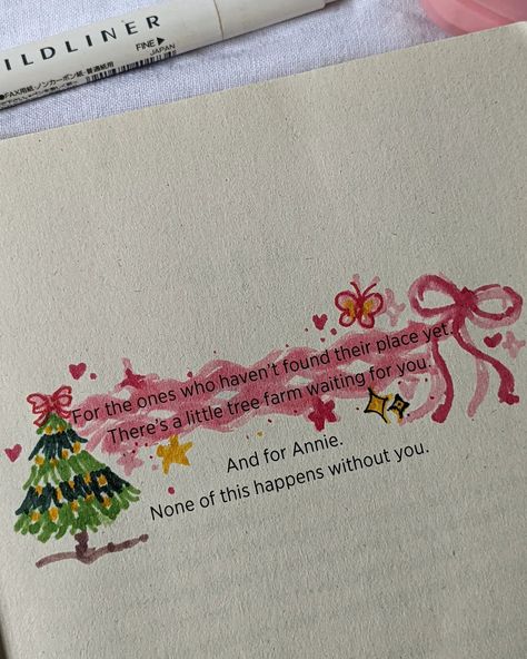 Dear @authorbkborison , Thank you from the bottom of my heart for gifting us the beautiful world of Inglewild.🥹🫶🏼 It feels like a little piece of my heart will always be tucked away in that sweetest small town you’ve created. I just know that whenever I need a bit of comfort, I’ll find myself returning to this series. You gave us an escape from the hard, often overwhelming reality of life and welcomed us into a place where magic is in the air and everyone feels like family. The way everyone ... I'll Be There For You Quotes, Winter Book Quotes, Beautiful World Where Are You, Cute Book Aesthetic, Book Markings, Books Quotes Aesthetic, Love Quotes From Books, Book Highlighting, Annotated Book