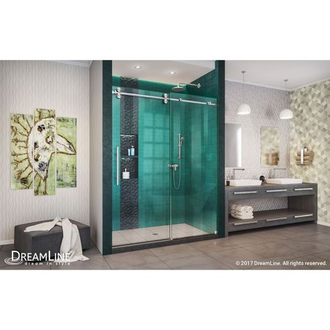 Enigma-XO Shower Door - Dreamline Steel Shower Door, Dreamline Shower Door, Steam Shower Enclosure, Dreamline Shower, Black Shower Doors, Frameless Sliding Shower Doors, Frameless Shower Door, Frameless Shower Enclosures, Bathtub Doors