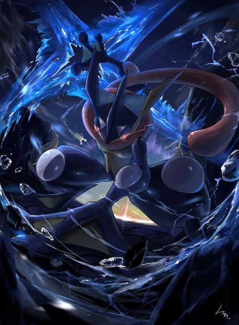 Greninja And Lucario, Pokemon Art Wallpaper, Pokemon Greninja, Ash Greninja, Pokemon Zoroark, Pokemon Ash And Misty, Pokemon Violet, Pokemon Umbreon, Ash And Misty