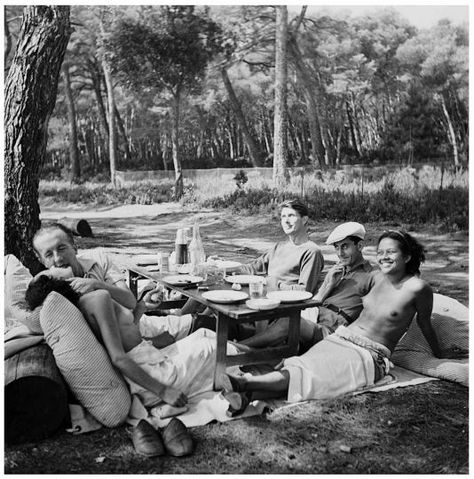 Roland Penrose, Paul Eluard, Lee Miller, Max Ernst, Man Ray, Foto Art, A Picnic, Cannes, Old Photos