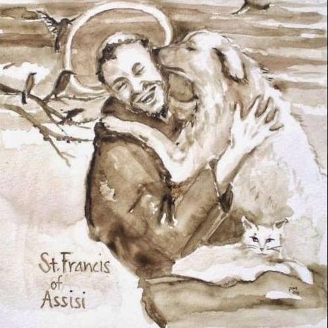 May this image of St, Francis bring comfort to you or a loved one who has faced the devastating loss of a beloved pet.  In my life, their lessons of unconditional helped me to experience Heaven here on Earth. Francis Of Assisi Quotes, Saint Ignatius Of Loyola, Saint Ignatius, Ignatius Of Loyola, Patron Saint Of Animals, St Francis Of Assisi, San Francesco, Francis Of Assisi, The Saint