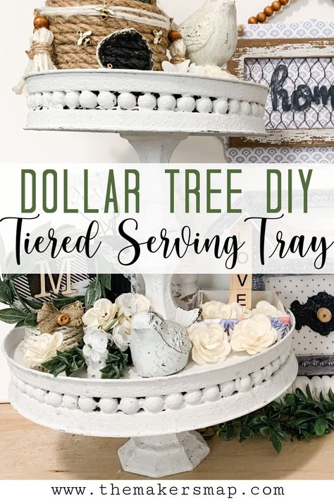 Dollar Tree 3 Tier Tray Diy, Diy Tier Tray How To Make, 3 Tier Tray Diy, Dollar Tree 3 Tier Tray, How To Make Tiered Trays, Diy Lazy Susan Turntable Dollar Tree, Diy Trays Dollar Store, Diy Tiered Tray How To Make, Diy Dollar Tree Tiered Tray