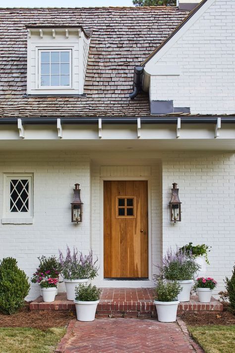 1920s Bungalow, Cedar Shake Roof, Cottage Style Home, Brick Exterior House, English Cottage Style, White Dove, Home Exterior, Hello Lovely, White Brick