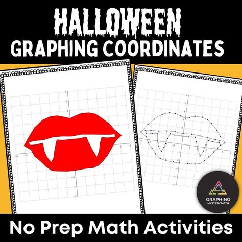 Halloween Graphing Using Coordinates 4 Quadrants Mystery Picture Math Plotting Coordinates On a Cartesian Plan Geometry | Instant Download Plotting Coordinates, Halloween Graphing, Halloween Bild, Cartesian Plane, 4 Quadrants, Math Mystery Picture, Coordinate Graphing, Math Magic, Mystery Pictures