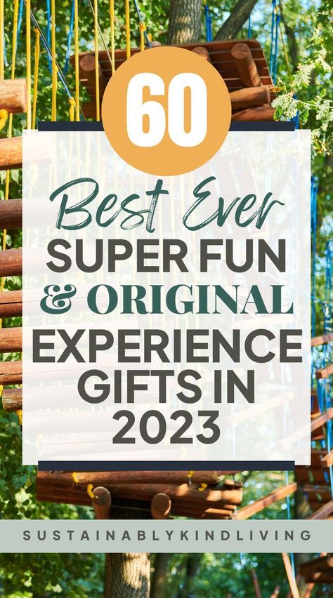 60 Fun & Unique Experience Gifts For The Entire Family in 2023 Experience Gift Ideas, Gift Ideas For Adults, Sustainable Christmas Gifts, Unusual Christmas Gifts, Gift Experiences, Best Graduation Gifts, Unique Gifts For Couples, Birthday Presents For Girls, Romantic Gifts For Him