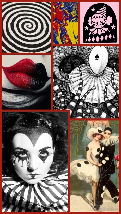 Clown Moodboard Aesthetic, Goth Clown Aesthetic, Goth Clowncore Fashion, Gothic Clowncore, Clowncore Moodboard, Dark Clowncore Outfit, Dark Clowncore Aesthetic, Dark Clown Aesthetic, Goth Clowncore