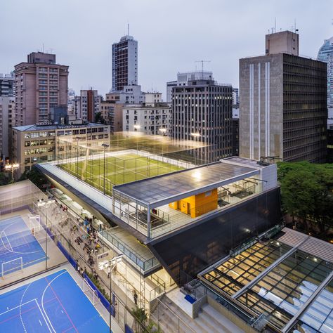 Futsal Court, Gym Architecture, Brazil Photography, Indoor Sports Court, Sports Facility Architecture, Sports Facility, Sports Court, Sport Center, Sport Park