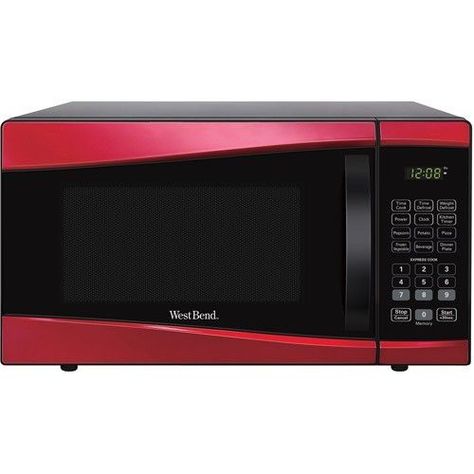 Microwave Oven Red Retro Nostalgia Countertop Electrics Kitchen Dorm Home Modern Red Microwave, Black Appliances Kitchen, Modern Kitchen Appliances, Countertop Microwave Oven, Frozen Dinners, Countertop Microwave, Microwave Ovens, Dorm Room Essentials, Toaster Oven