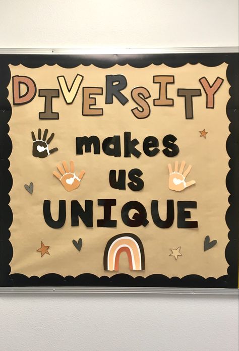 Make A Difference Bulletin Board, Belongingness Bulletin Board, Cultural Bulletin Board Ideas, Ra Bulletin Boards Diversity, Diversity Classroom Decor, Diversity Bulletin Board Ideas, Preschool Diversity, Multicultural Bulletin Board, School Window Decorations