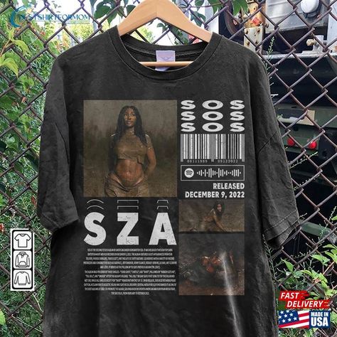 Sza Music Merch Shirt Sos Album 90S Tee Hoodie Classic Check more at https://bestshirtformom.com/product/sza-music-merch-shirt-sos-album-90s-tee-hoodie-classic/ Sza Tour, Sza Music, Sza Merch, Sza Sos, Rapper Shirts, Merch Shirt, Music Merch, 90s Tees, Fan Shirts