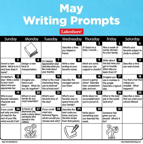 Give kids something new to think about every day in May with our free writing prompts! Get yours today via our bio link. Writing Calendar, Esl Writing Activities, November Writing Prompts, November Writing, Esl Writing, Elementary Writing Prompts, Speaking Cards, Free Writing Prompts, Writing Prompts Poetry