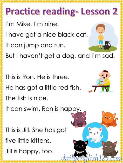 Reading For Kindergarten, Kindergarten Orientation, English Pictures, English Pronouns, Reading For Kids, English Poems For Kids, Remedial Reading, Phonics Reading Passages, Picture Comprehension