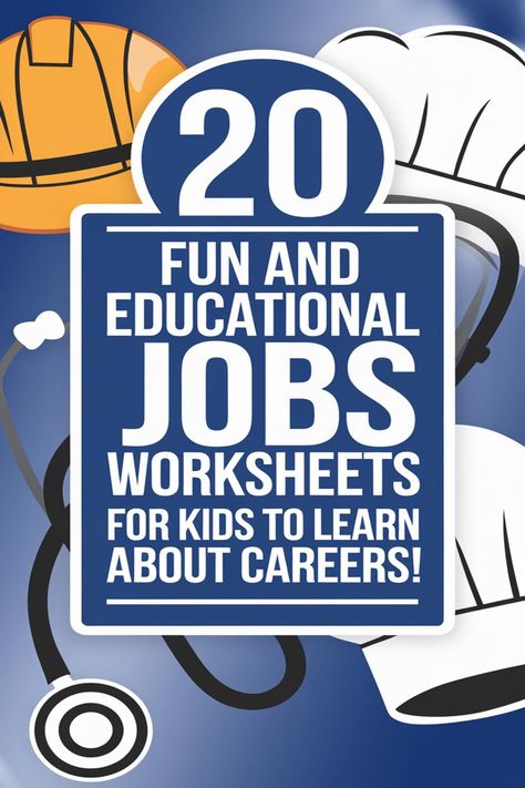 Colorful printable jobs worksheets for kids featuring fun career-themed activities like matching professions, word searches, and drawing challenges to learn about various jobs. Jobs Worksheets For Kids, Career Exploration Activities, Explorers Activities, I Got The Job, Different Careers, Career Exploration, Homeschool Lesson, Teaching Jobs, Best Careers