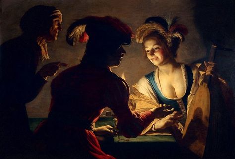 Gerrit van Honthorst De koppelaarster Rembrandt Art, Rembrandt Paintings, Art Baroque, Google Art Project, Rembrandt Van Rijn, Dutch Golden Age, William Blake, Baroque Art, Johannes Vermeer