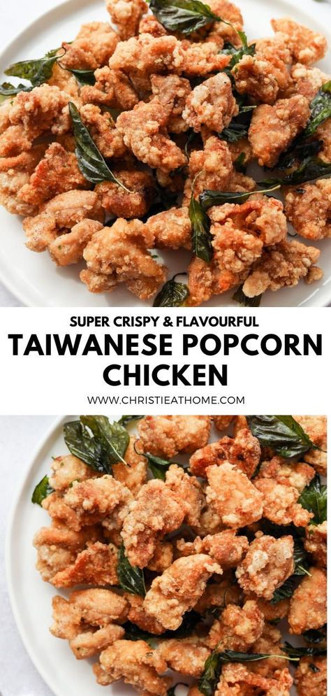 Taiwanese Crispy Chicken, Basil Popcorn Chicken, Asian Chicken Bites Recipe, Local Kine Grinds Hawaii, Thai Popcorn Chicken, Chinese Five Spice Chicken Recipes, Asian Popcorn Chicken, Taiwanese Chicken Rice, Vietnamese Crispy Chicken