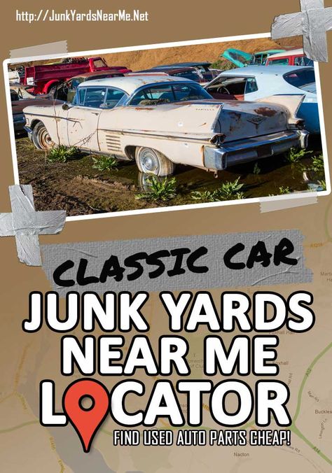 Own an antique vehicle? Need original parts for restoration? Try a classic car salvage yard. Find one here" http://junkyardsnearme.net/classic-car-salvage-yards-near-me/ Site Maps, Old Car Parts, Junk Yard, Vehicle Accessories, Car Spare Parts, Antique Car, Abandoned Cars, Old Car, Cheap Car