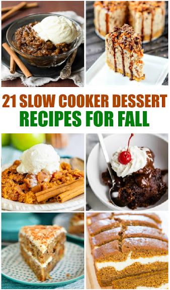 Slow Cooker Fall Desserts, Crockpot Fall Desserts, Crockpot Recipes Desserts, Crockpot Desserts Easy, Crockpot Baking, Fall Crock Pot Recipes, Dessert Recipes For Fall, Slow Cooker Dessert Recipes, Slow Cooker Dessert