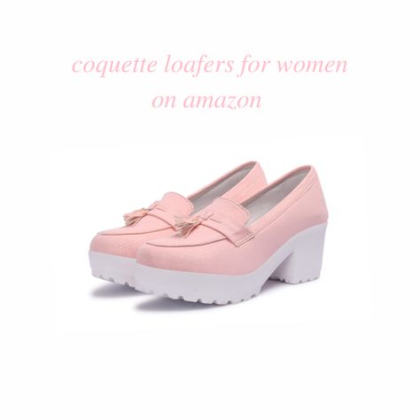 Coquette Pink Loafers for Women on Amazon are chic and comfortable. Crafted with soft materials, they offer a blend of style and practicality. The delicate pink hue adds a touch of femininity, perfect for casual outings or dressed-up occasions by FASHIMO.#CoquetteLoafers #PinkFootwear #WomenStyle #AmazonFashion #ComfortAndStyle #PinkShoes #ChicLoafers #EverydayElegance #FashionFinds #StepInStyle #lanadelrey #ldr Pink Loafers, Ballet Heels, Coquette Pink, Shoe Inspo, Women Formals, Formal Shoes, Amazon Fashion, Loafers For Women, Moccasins