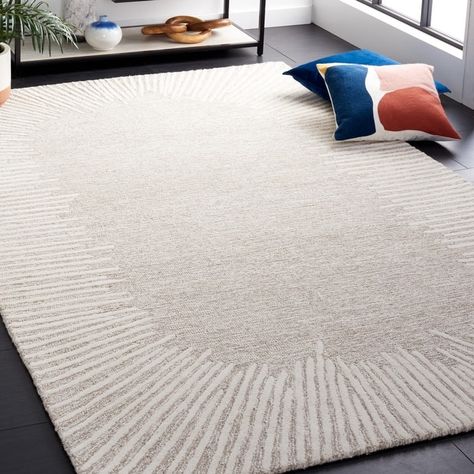 SAFAVIEH Handmade Abstract Deema Modern Wool Rug - On Sale - Bed Bath & Beyond - 36257245 Modern Wool Rugs, Modern Contemporary Style, Abstract Rug, Ivory Rug, Hand Tufted Rugs, Contemporary Area Rugs, Online Home Decor Stores, Tufted Rug, Natural Rug