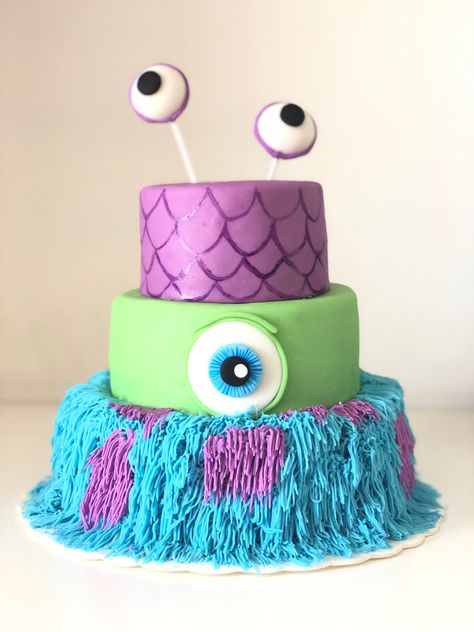 Diy Monsters Inc Cake, Boo Monsters Inc First Birthday, Monsters Inc Boo Cake, Monster Inc Smash Cake, Monsters Inc Table Decorations, Our Boo Is Turning Two Monsters Inc, Monsters Inc Dessert Table, Monsters Inc Girl Birthday Party Ideas, Monsters Inc First Birthday Girl