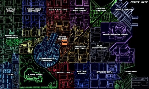 Realm Guide: Cyberpunk 2020's Night City! - Bell of Lost Souls Future Tokyo, Cyberpunk Tech, Cyberpunk Inspiration, Space Map, City Grid, Cyberpunk 2020, Cyberpunk Rpg, Infinity Saga, Fantasy World Map