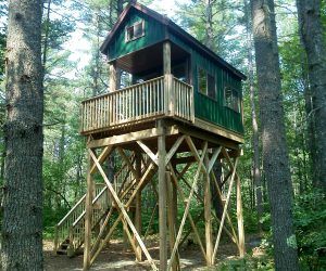 Custom Deer Stands & Hunting Cabins | Wisconsin Landcrafters Tower Deer Stands, Cabins Plans, Climbing Tree Stands, Deer Blind Plans, Hunting Cabins, Deer Hunting Stands, Diy Hunting, Deer Stand Plans, Shooting House