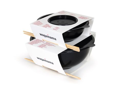 06_wagamama_Pearfisher Wagamama Recipe, Japanese Food Packaging, Takeaway Packaging, Restaurant Icon, Vegas Strip, Design Innovation, Ready Meal, Creative Packaging Design, Creative Packaging