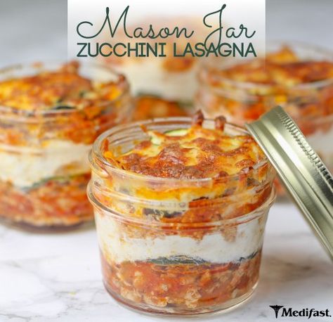 Happy National Mason Jar Day! Mason jars are my favorite way to store my meals, especially lean and green recipes! To celebrate, I’m sharing my signature Mason Jar Zucchini Lasagna recipe. I … Mason Jar Meal Prep, Optavia Hacks, Mason Jar Lunch, Optavia Lean And Green Recipes, Clean Dinner Recipes, Medifast Recipes, Optavia Lean And Green, Lean Protein Meals, Optavia Recipes