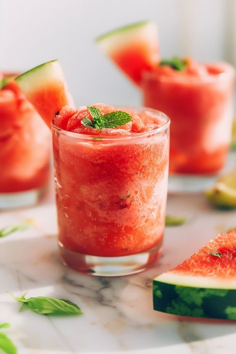 4-Ingredient Watermelon Slushie - Insanely Good Watermelon Slushie Recipe, Watermelon Wine Slushie, Watermelon Frose, Watermelon Slushie, Simply Watermelon Juice Cocktail, Watermelon Wedge, Prevent Food Waste, Frozen Watermelon, Ice Cream Print