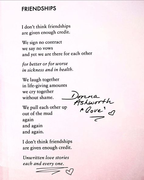 Best Friend Vows Friendship, Strong Female Friendship Quotes, Deep Quotes About Friendship Happiness, Poems About Friends Friendship, Quotes Deep Meaningful Friendship, Short Poem For Best Friend, Friendship Poems Deep, Donna Ashworth Poems, Poems About Friends