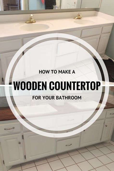 Wooden Bathroom Countertop, Countertop Inspiration, Bathroom Improvements, Diy Bathroom Remodel, Bathroom Countertop, Bathroom Counter, Bathroom Countertops, Diy Remodel, Small Bathroom Remodel