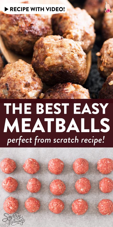 Crock Pot Slow Cooker Recipes, Meatballs From Scratch, Homemade Meatballs Easy, Easy Meatballs, Homemade Meatballs Recipe, Ground Beef Meatballs, How To Make Meatballs, Meatball Recipes Easy, Meatballs Easy