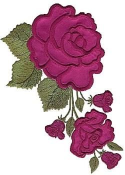 Applique Roses Singles Rose Applique Pattern, Applique Roses, Fabric Postcards, Rose Applique, Embroidery Digitizing, Hand Embroidery Patterns Flowers, Butterfly Clip Art, Hand Embroidery Videos, Border Embroidery Designs