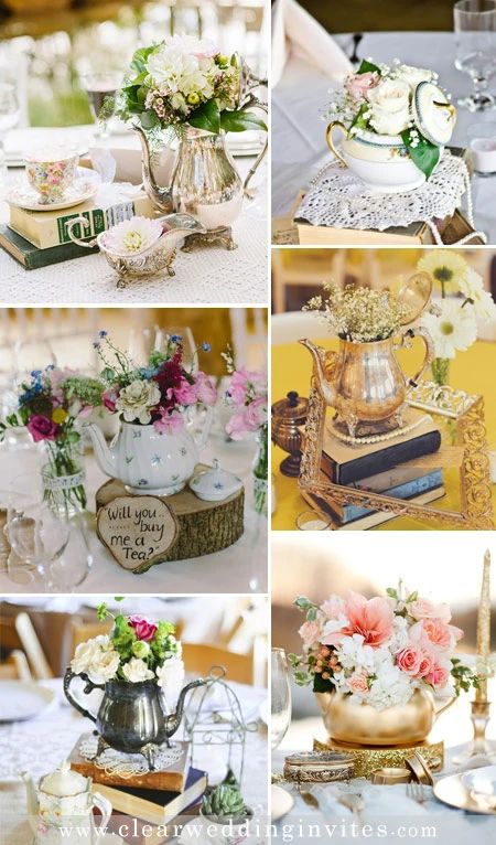 7 Vintage Wedding Centerpieces Ideas for 2022 Couples – Clear Wedding Invites Antique Table Settings Wedding, Thrift Store Centerpiece Wedding, Tea Cup Centerpieces Diy, Antique Centerpiece Wedding, Garden Party Centerpieces Diy, Tea Cup Wedding Decor, Tea Party Centerpieces Table Decorations, Vintage Centerpiece Ideas, Globe Centerpiece Ideas