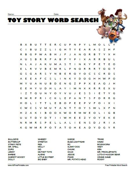 Free Printable Toy Story Word Search Toy Story Word Search, Toy Story Worksheets, Toy Story Activities, English Puzzles, Disney Word Search, Printable Toy Story, Substitute Teacher Tips, Toy Story Game, Toy Story Printables