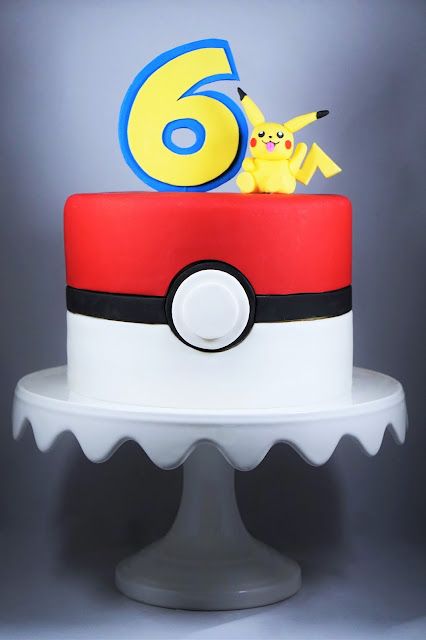 Pokeball Cake, Pokemon Cakes, Pokemon Party Decorations, Pokémon Cake, Pokémon Birthday Party, Pokemon Themed Party, Pokemon Birthday Cake, Pikachu Cake, 8th Birthday Cake