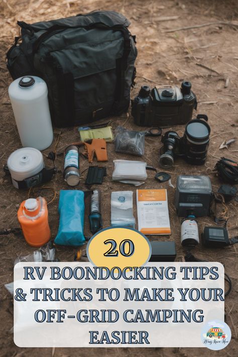 Craving freedom & adventure? Dive into our top 20 RV Boondocking tips & tricks to transform your off-grid camping into an effortless dream! 🚐💨 From conserving water to finding the perfect spot, we've got you covered. Ready to elevate your wilderness escapes? Click to uncover the secrets! 🌲🔥 #rvingknowhow #boondocking #offgridcamping #rvlife #campinghacks Boondocking In Texas, Geo Pro Travel Trailer Hacks, Boondocking Tips, Rv Boondocking, Dry Camping, Wilderness Camping, Gas Cans, 5th Wheels, Look At The Stars