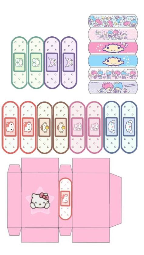 Printable Diy Crafts, Paper Toy Printable, Diy Hello Kitty, Paper Doll Printable Templates, Hello Kitty Printables, Cute Easy Doodles, Hello Kitty Crafts, Paper Dolls Diy, Paper Toys Template