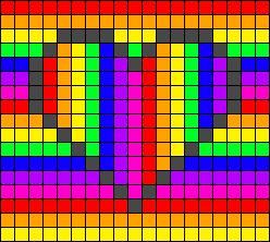 Crochet Graphic, Lgbtq Support, Beading Design, Unicorn Cross Stitch Pattern, Graph Paper Designs, Brick Art, Graph Paper Drawings, Heart Square, Easy Pixel Art