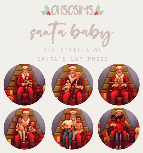 Sims 4 Christmas Cc, Christmas Poses, Sims 4 Family, 4 Poses, Sims 4 Body Mods, Santa Pictures, Ultimate Christmas, Toddler Christmas, Family Posing