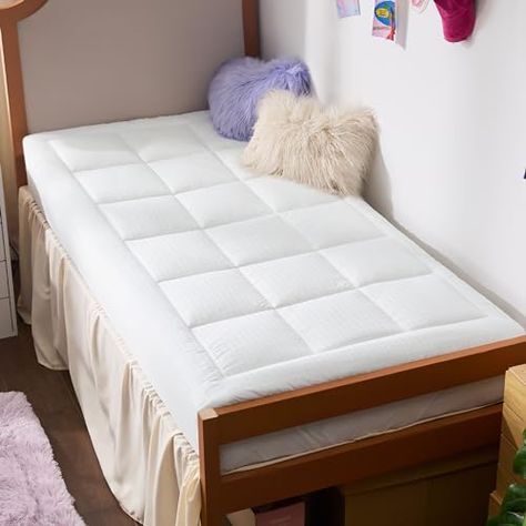 Deal of the day: Bedsure Twin XL Mattress Pad Dorm Bedding - Cotton Mattress Topper for College Dorm, Quilted Mattress Cover, Deep Pocket Fits 8"-21" Mattresses, Dorm Room Essentials, Extra Long Twin Pillow Top, White Dorm Mattress Topper, Twin Xl Mattress, Cotton Mattress, Mattress Cover, Dorm Room Essentials, Bedding Essentials, Twin Mattress, College Dorm Bedding, Pillow Room