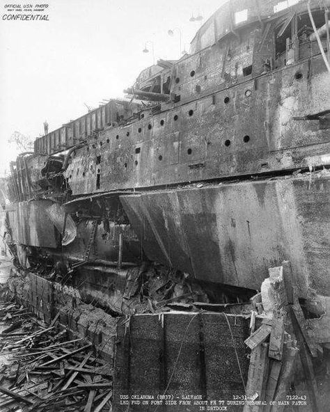 Raised after Pearl Mini Submarine, Pearl Harbor 1941, Uss Oklahoma, Us Battleships, Battle Ships, 7 December, Uss Arizona, Pearl Harbor Attack, Wwii Photos