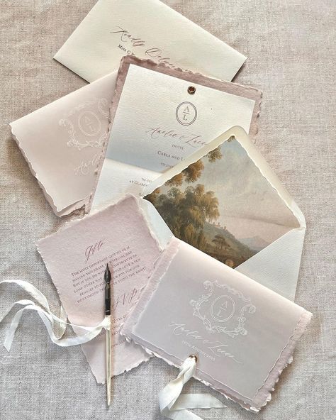 Delicate pink papers are stealing my heart! 💕 | Instagram Wedding Invitation Sample, Monogram Wedding Invitations, Wedding Invitation Samples, Stationery Inspiration, Envelope Art, Pink Wedding Invitations, Invitation Inspiration, Wedding Envelopes, Rare Gems