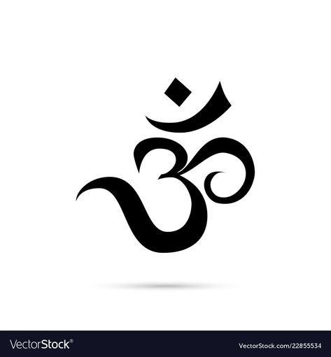 Sacred Sound Tattoo, Om Sign Om Symbol, Om Vector Design, Om Sign Tattoo, Om Png, Thai Symbols, Aum Sign, Ohm Sign, Sound Symbol