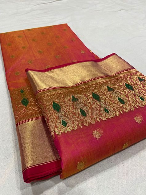 Chanderi Silk Saree With Price, Fancy Sarees With Price, Sarees Pattu, Blouse Designs Catalogue, New Saree Designs, Silk Sarees With Price, Chanderi Saree, Katan Silk Saree, Fancy Sarees Party Wear