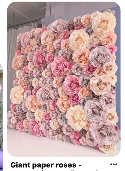 Flower Wall Backdrop, Paper Flower Decor, Flowers Paper, Paper Butterflies, Paper Flower Backdrop, Paper Flowers Craft, Paper Flower Wall, 3d Rose, Giant Paper Flowers