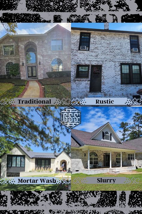 German Smear Before And After Exterior, Mortar Smear Brick Exterior, Brick Smear Exterior, German Smear Brick Exterior Before After, German Smear Stone Exterior, German Shmere Brick House Exterior, Mortar Washed Brick Exterior, German Schmear Brick Exterior, German Shmere Brick House