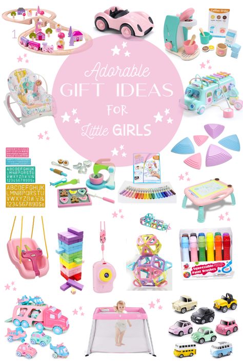 20 Adorable Gifts for Baby + Toddler Girls Toddler Gift Guide, Amazon Gift Guide, Best Amazon Gifts, Best Toddler Gifts, Toddler Girl Toys, Girls Gift Guide, Toddler Christmas Gifts, Toddler Girl Gifts, Gifts For Baby